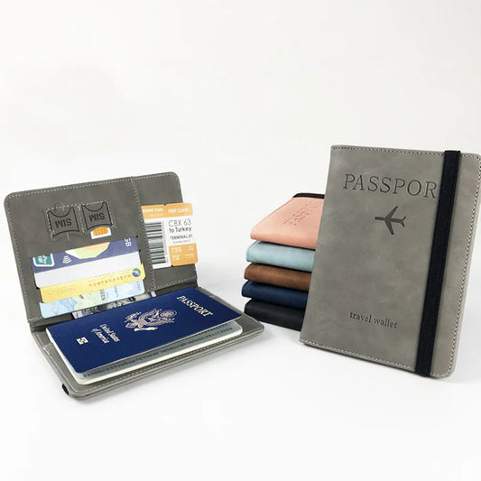 Multi-Function Passport Cover with Card Holder - GREY